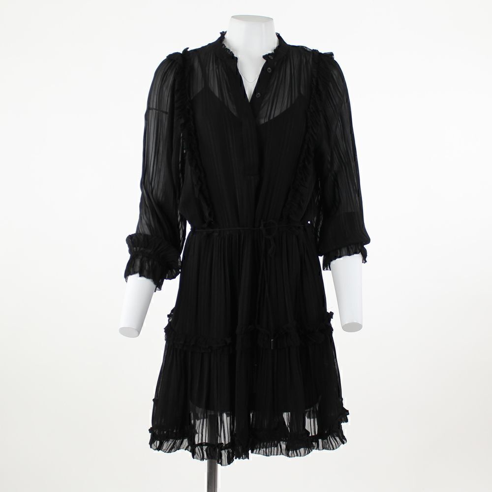 Milly Liv Pleated Long Sleeve Dress